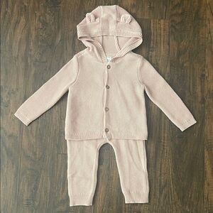 Light Knit Cozy Pink Sweater Outfit 18m